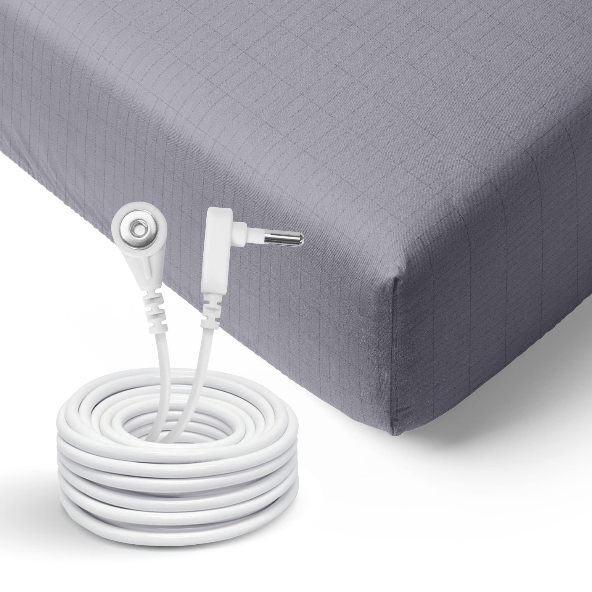 Groundluxe Organic Fitted Grounding Sheet For Full Size Bed - Gray