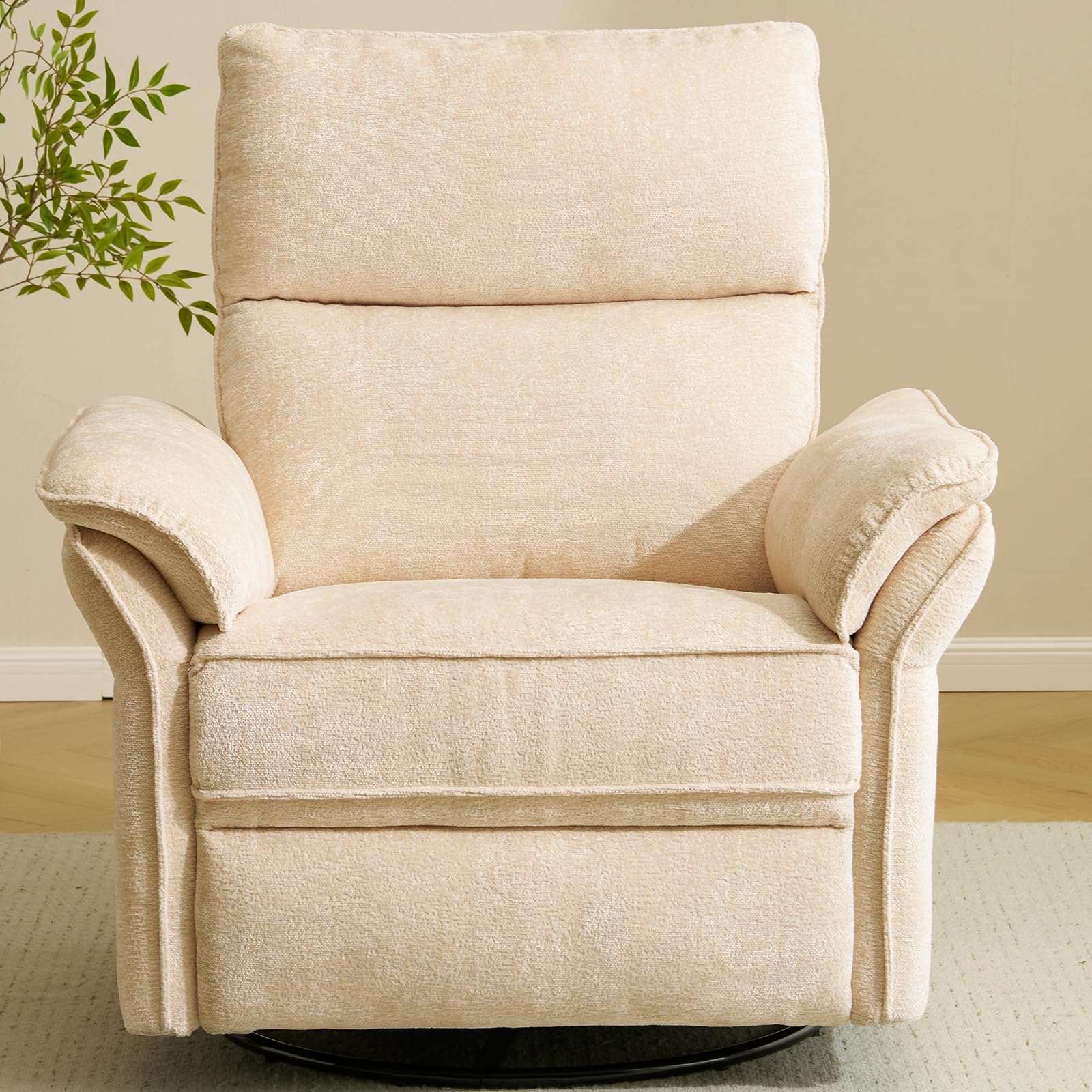 Oversized Power Recliner Chairs for Adults with Massage and Heat, Power Swivel Rocker Recliner Chair with Adjustable Headrest, 2