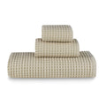 sea me at home Waffle Bath Towel Set, 100% Cotton (Mustard, Bath Towel Set)