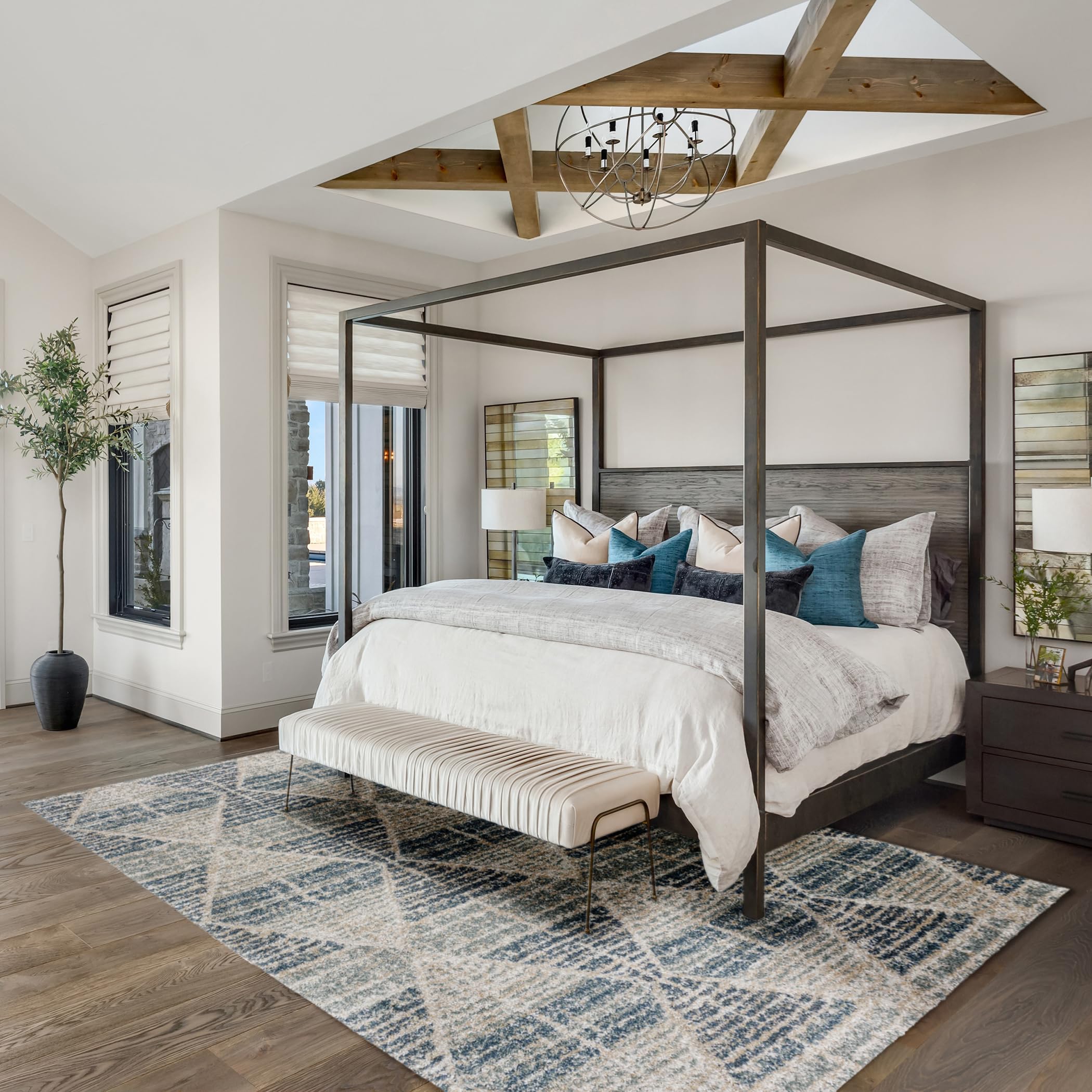Dalyn Rug Carmona Co8 Denim 8' X 10' Rectangle Soft Area Rug, Easy Clean, Non Shedding, Bedroom, Entry, Living Room, Dining Room
