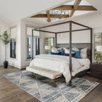 Dalyn Rug Carmona Co8 Denim 9'10' X 13'2' Rectangle Soft Area Rug, Easy Clean, Non Shedding, Bedroom, Entry, Living Room, Dini