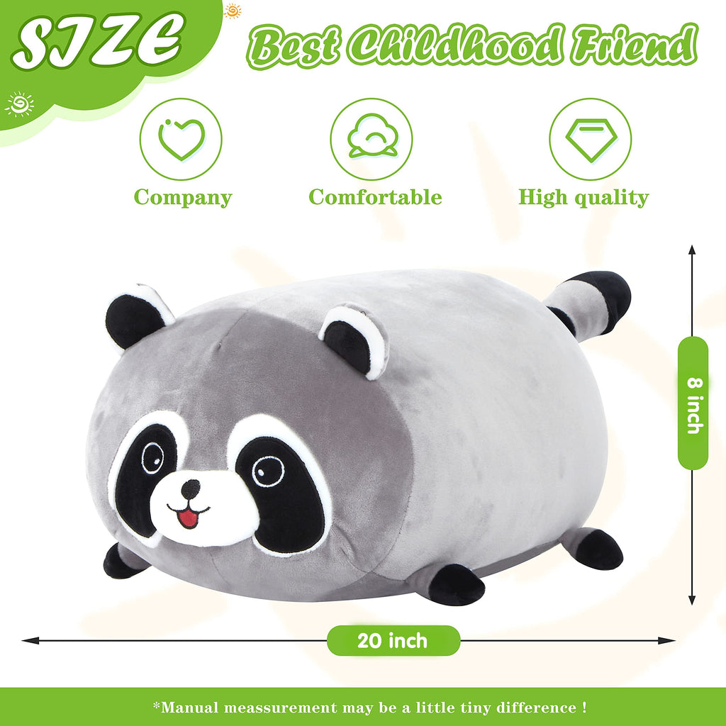 Cozyworld 20' Raccoon Plush Pillow Raccoon Stuffed Animals Cute Plush Toys Special Day For Kids Birthday Gifts For Boys And Gir
