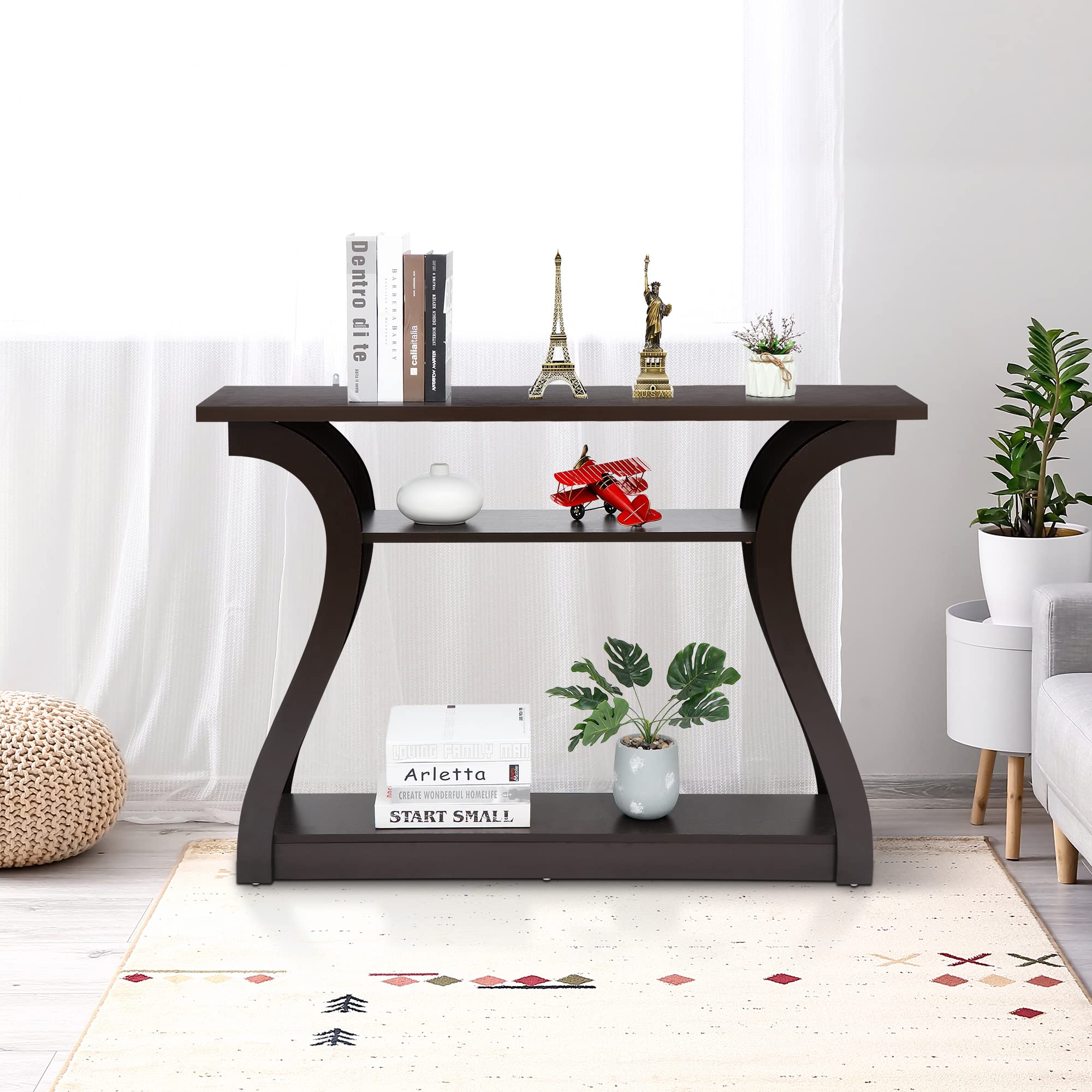 Super Deal 3 Tier Narrow Console Table