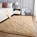 Keeko Area Rugs for Bedroom Living Room, 4x5.3 Fluffy Washable Area Rug Soft Shag Fuzzy Shaggy Carpet Nursery Rug for Dorm Non S