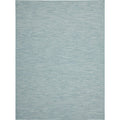 Nourison Positano Indoor-Outdoor Aqua 7' X 10' Area Rug, Easy Cleaning, Non Shedding, Bed Room, Living Room, Dining Room, Backya