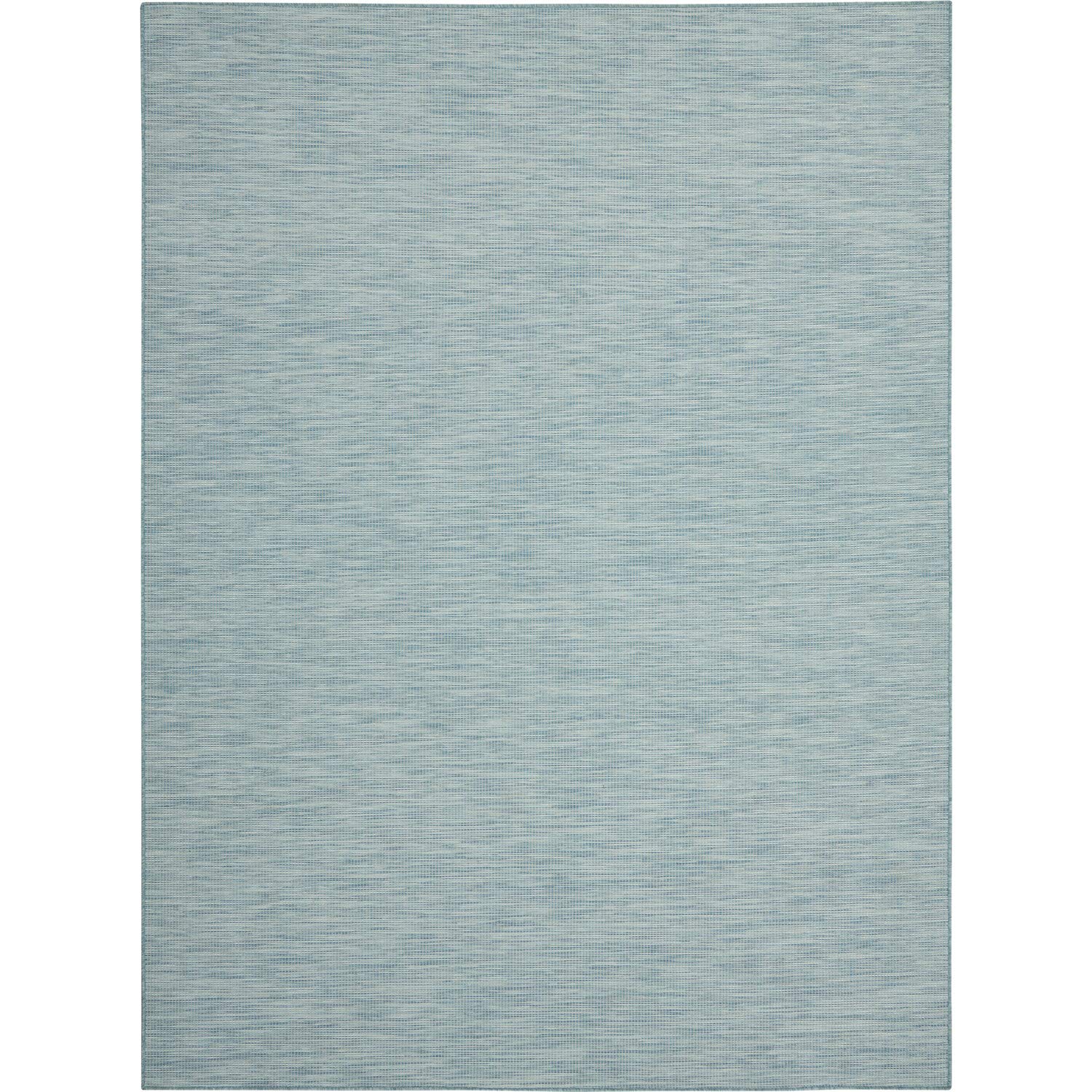 Nourison Positano Indoor-Outdoor Aqua 7' X 10' Area Rug, Easy Cleaning, Non Shedding, Bed Room, Living Room, Dining Room, Backya