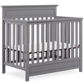 Dream On Me Harbor 4-in-1 Convertible Mini Crib in Storm Grey, Greenguard Gold Certified