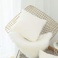 Home Brilliant Pillow Cover 26X26 Plush Solid Faux Fur Euro Sham Throw Pillows Supersoft Square Pillow Covers For Couch, 66X66 C