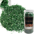 1.3 LB Crushed Glass Sand Broken Mirror Glass Pieces Crush Mini Terrarium Sands for Resin Arts,Crafts,Succulent Plant Soil Cover