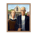 Poster Master Vintage Grant Wood Poster - Retro American Gothic Painting Print - Social Realism Art - Gift for Him, Her, Man, Wo