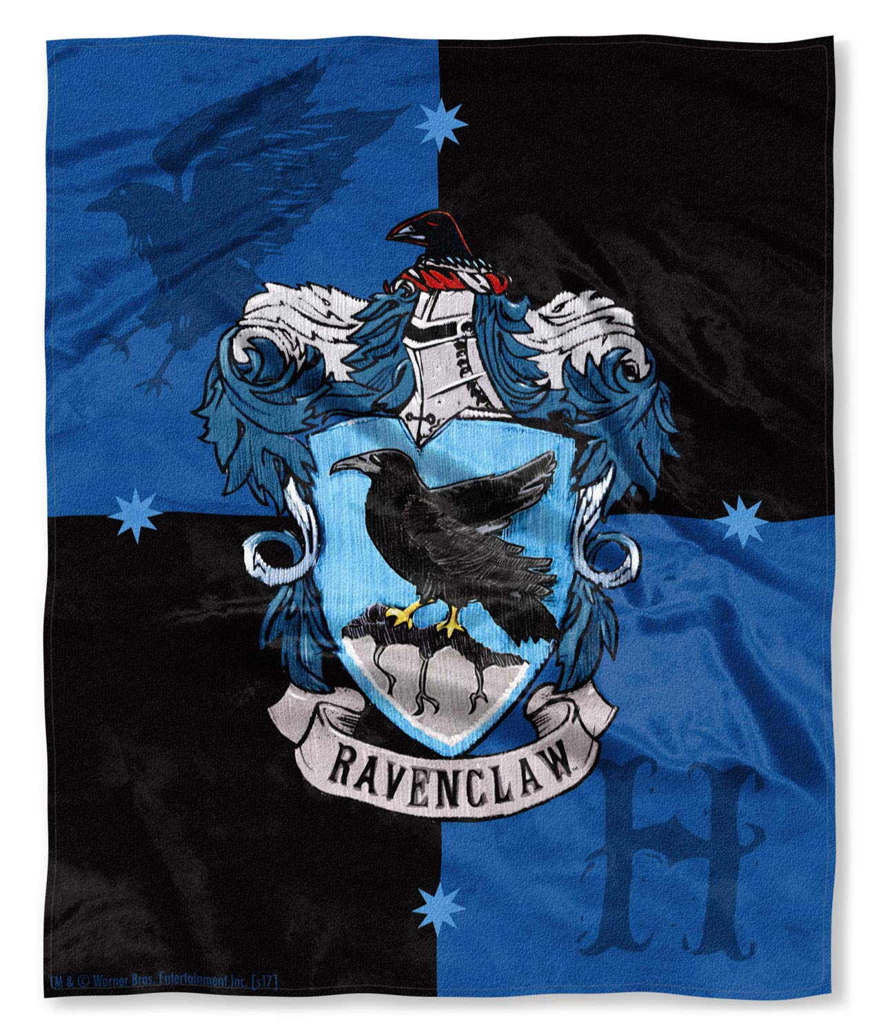 Harry Potter Ravenclaw House Crest Silk Touch Throw 50' X 60'- Ravenclaw