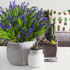 Tstweto Artificial Plants Outdoor, 22 Pcs Fake Flowers Uv Resistant Outdoor Fake Plants, Lavender Artificial Flowers Plastic Fak