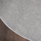 Nourison Essentials Indoor/Outdoor Silver Grey 10' X Round Area Rug, Easy Cleaning, Non Shedding, Bed Room, Living Room, Dining Room, Backyard, Deck, Patio (10 Round)