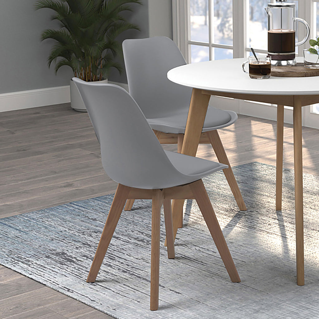 Coaster Home Furnishings Caballo Polypropylene Dining Side Chair Grey (Set of 2)