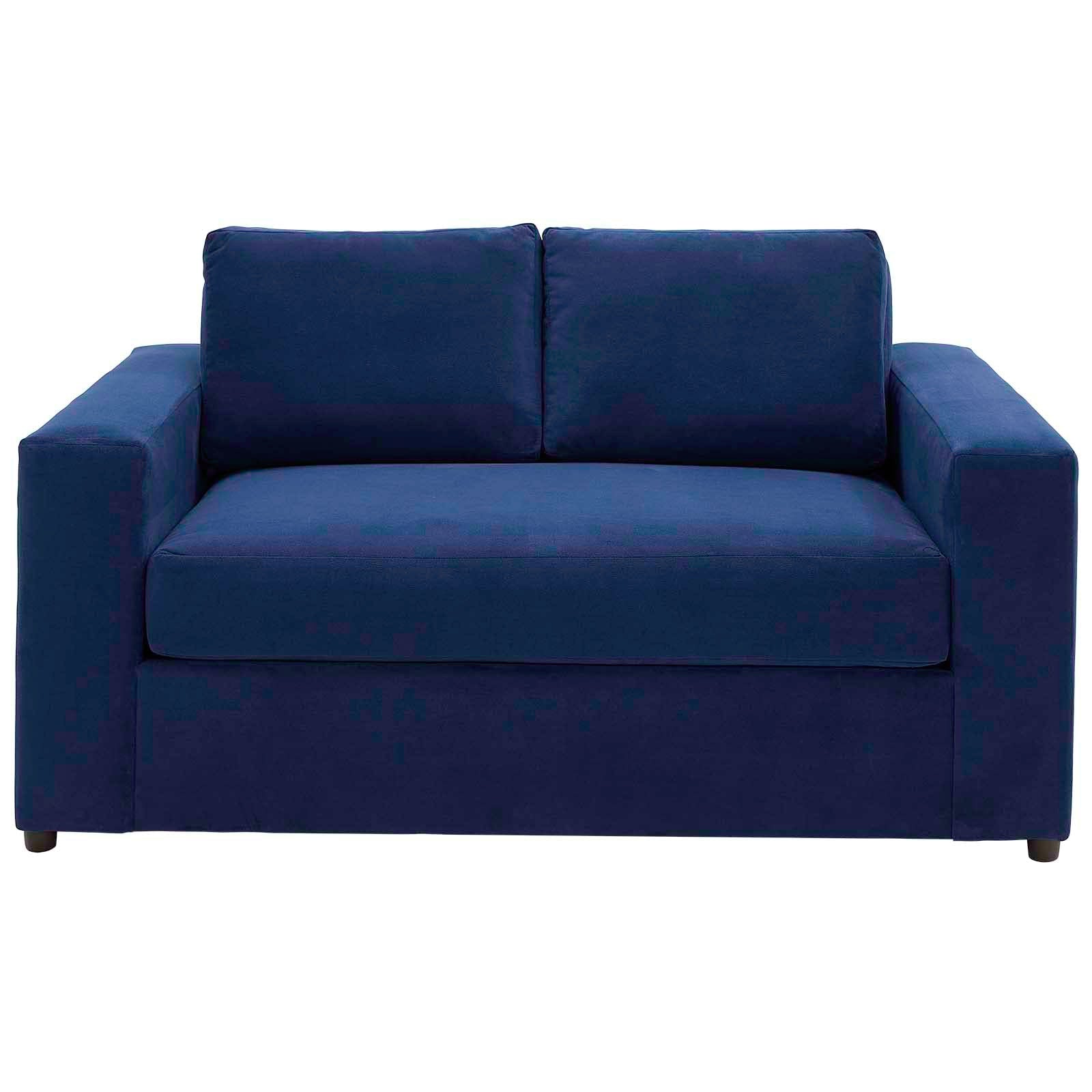 Modway Avendale Velvet – Made In The Usa With Bench Seat Cushion, Loveseat, Deep Navy