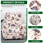 Crfatop Stretch Recliner Cover 4-Pieces 1 Seat Recliner Chair Slipcovers Printed Fallon Collection Slipcover Recliner Lazy Boy F