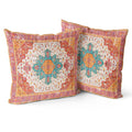 Snycler Orange Boho Throw Pillow Covers Set Of 2 Monaco Rug Carpet Double Sided Pattern Cotton Soft Pillow Case Cushion Cover Pi