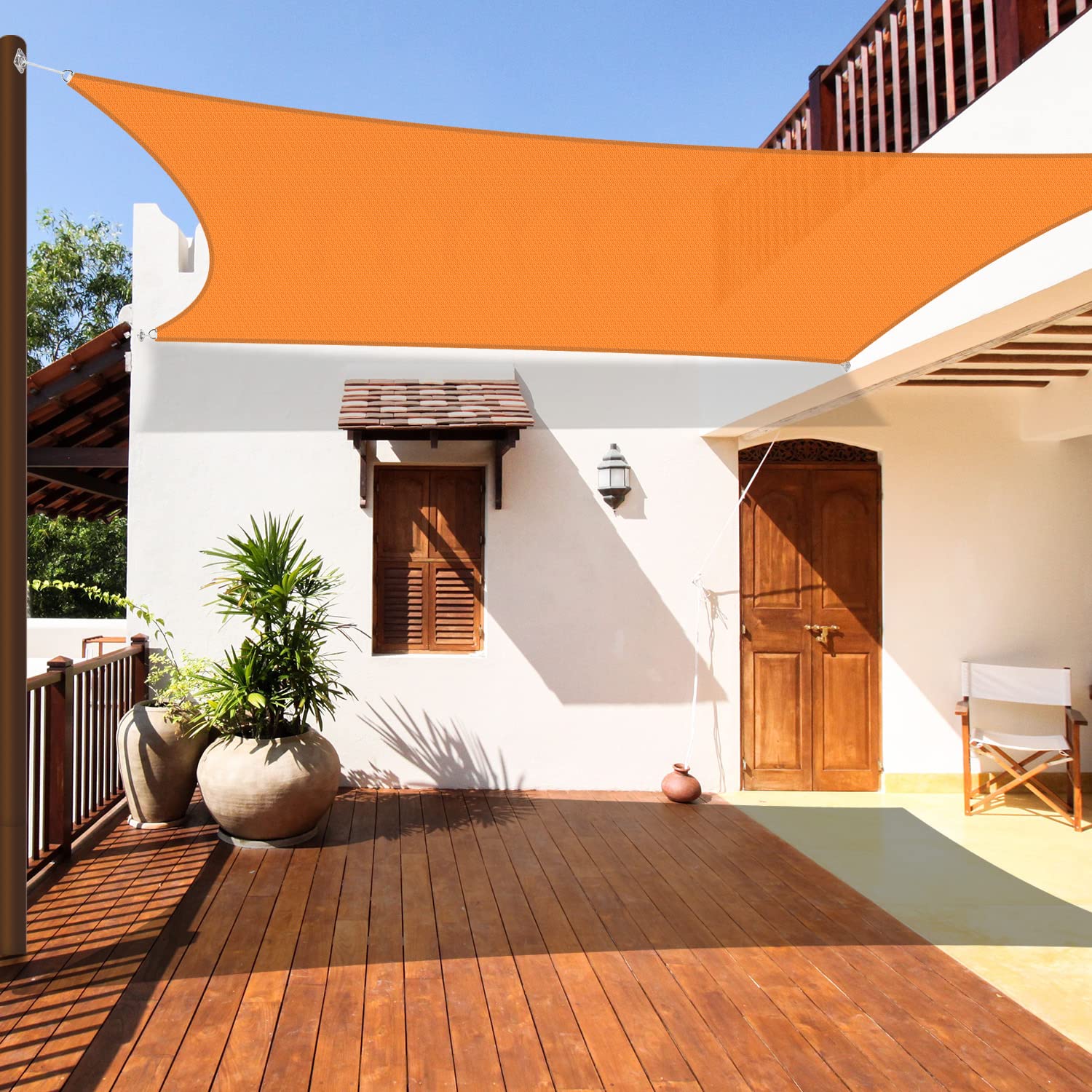 Coarbor 8'X16' Sun Shade Sail Outdoor Canopy Cover Rectangle Heavy Duty Shade Cloth For Backyard Yard Deck Patio Garden Outdoor,