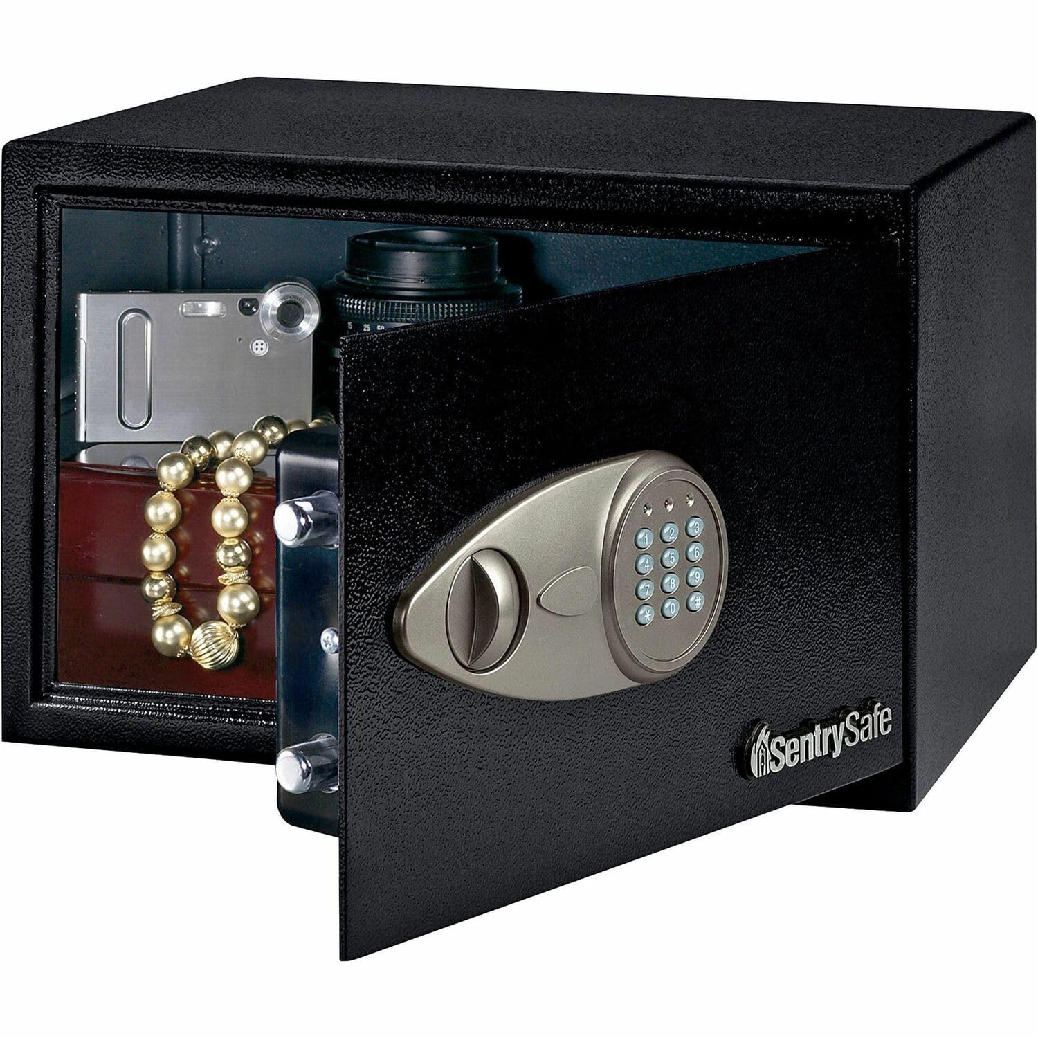 SentrySafe Security Safe with Digital Keypad Lock, Steel Safe with Interior Lining and Bolt Down Kit, California DOJ Certified f