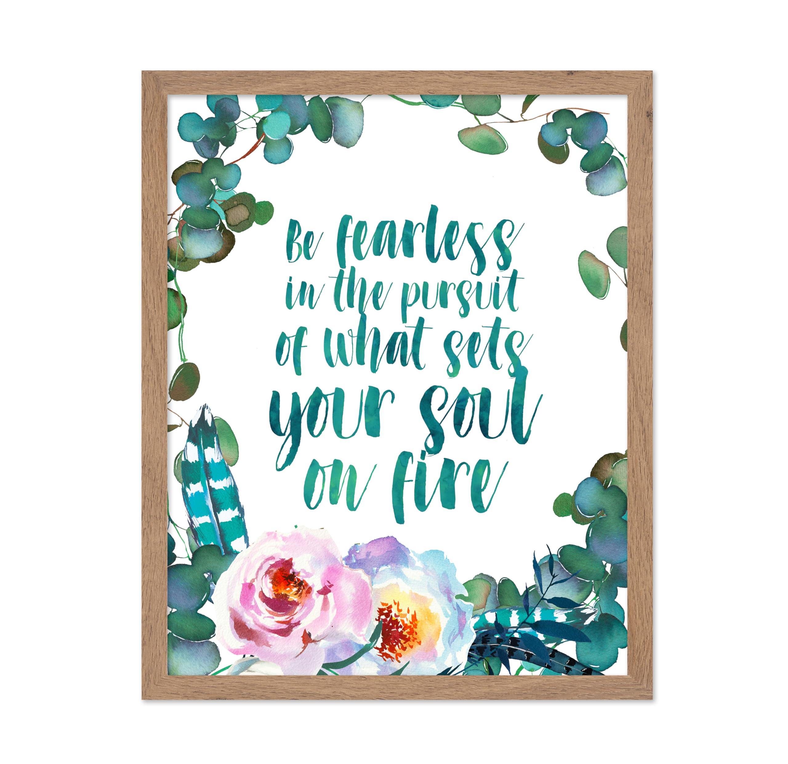 Poster Master Vintage Motivational Poster - Retro Inspirational Print - Gift for Artist, Friend - Be Fearless, Soul, Fire, Water
