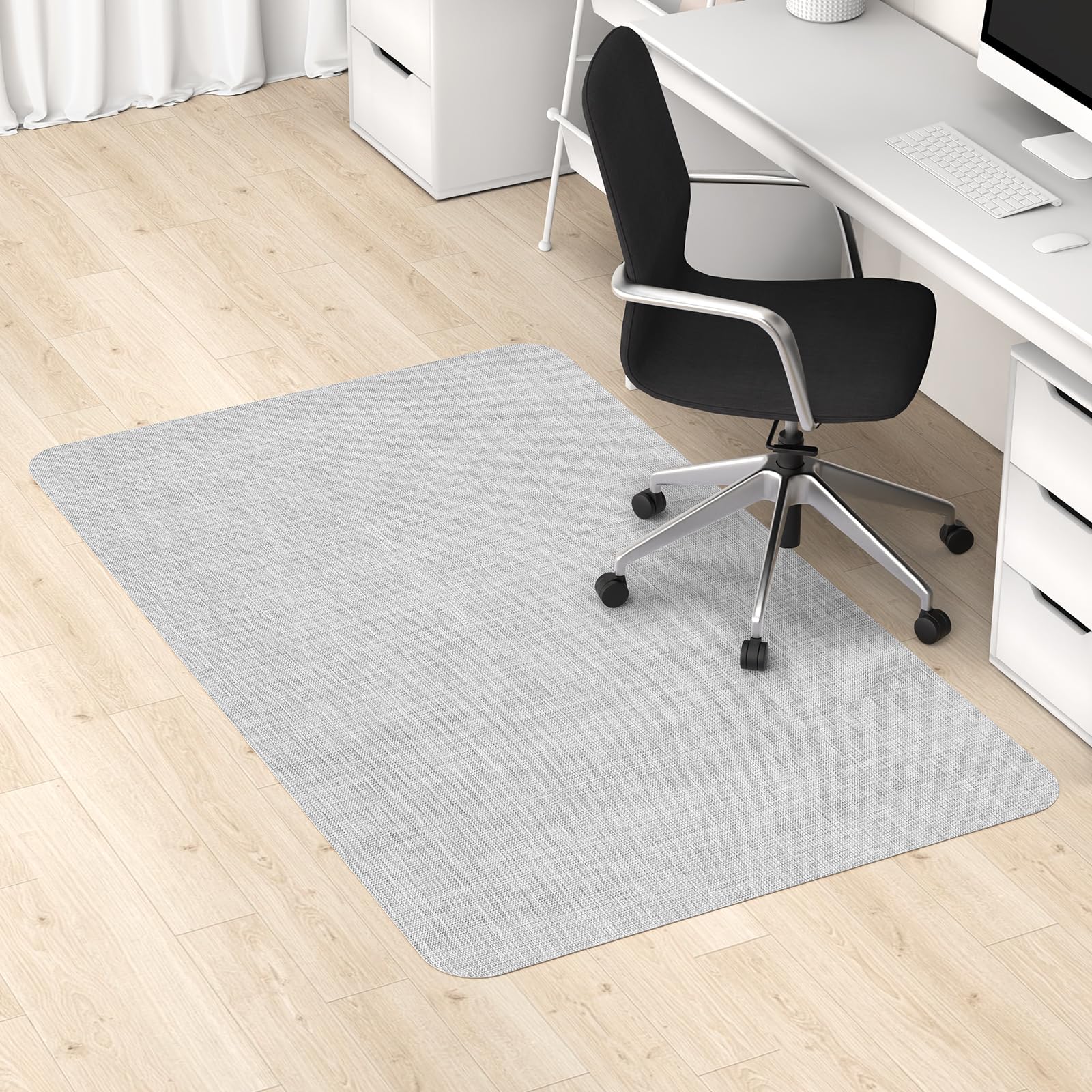 Blvornl Office Chair Mat For Hardwood Floor, 45'X 53' Desk Computer Chair Mat For Hard Wood And Tile Floor, Large Anti-Slip Ha