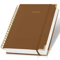 Zicoto Aesthetic Thick Spiral Notebook Journal For Women In B5 Format - Modern Linen Hardcover Wide Ruled Note Book With 300 Lin