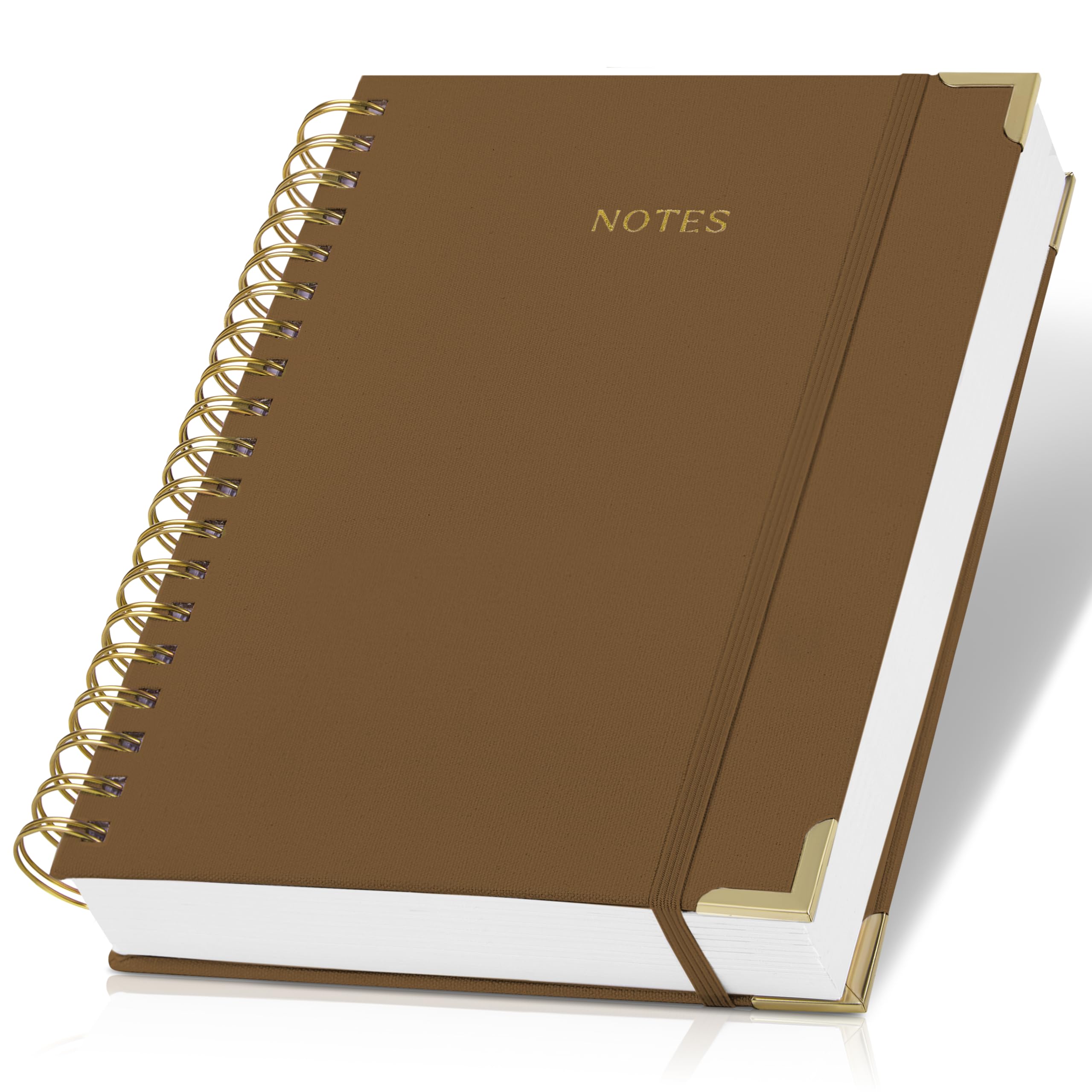 Zicoto Aesthetic Thick Spiral Notebook Journal For Women In B5 Format - Modern Linen Hardcover Wide Ruled Note Book With 300 Lin