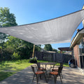 Sunlax Sun Shade Sail 8' X 8' Silver Square Canopy Sail Shade Cover Uv Block Permeable Sunshade Outdoor For Patio Backyard (We M