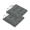 Makimoo 2-Pack Outdoor/Indoor Wicker Patio Seat Cushion Pad With Ties - Dining Chair Cushion, 17' X 17' (Blue Houndstooth)