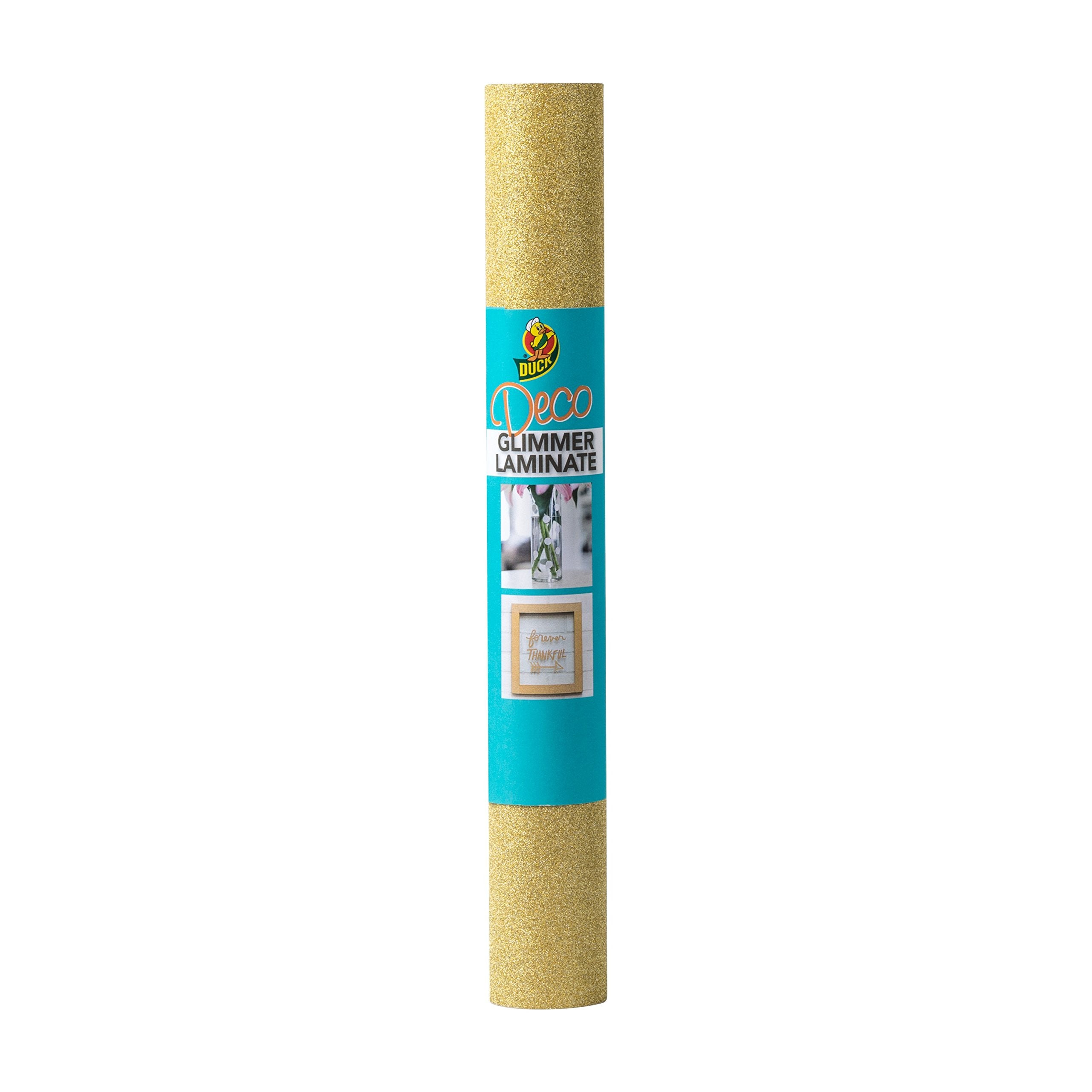 Duck Brand Deco Adhesive Laminate - Glimmer Gold, 12 In. X 10 Ft.
