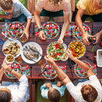 96Pcs International World Flags Party Supplies Country Flag Paper Plates Napkins Travel Trip Around The Globe Party Decorations