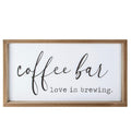 VILIGHT Coffee Signs for Coffee Bar Love Is Brewing - Farmhouse Coffee Wall Decor and Accessories - Coffee Cart Station Decorati