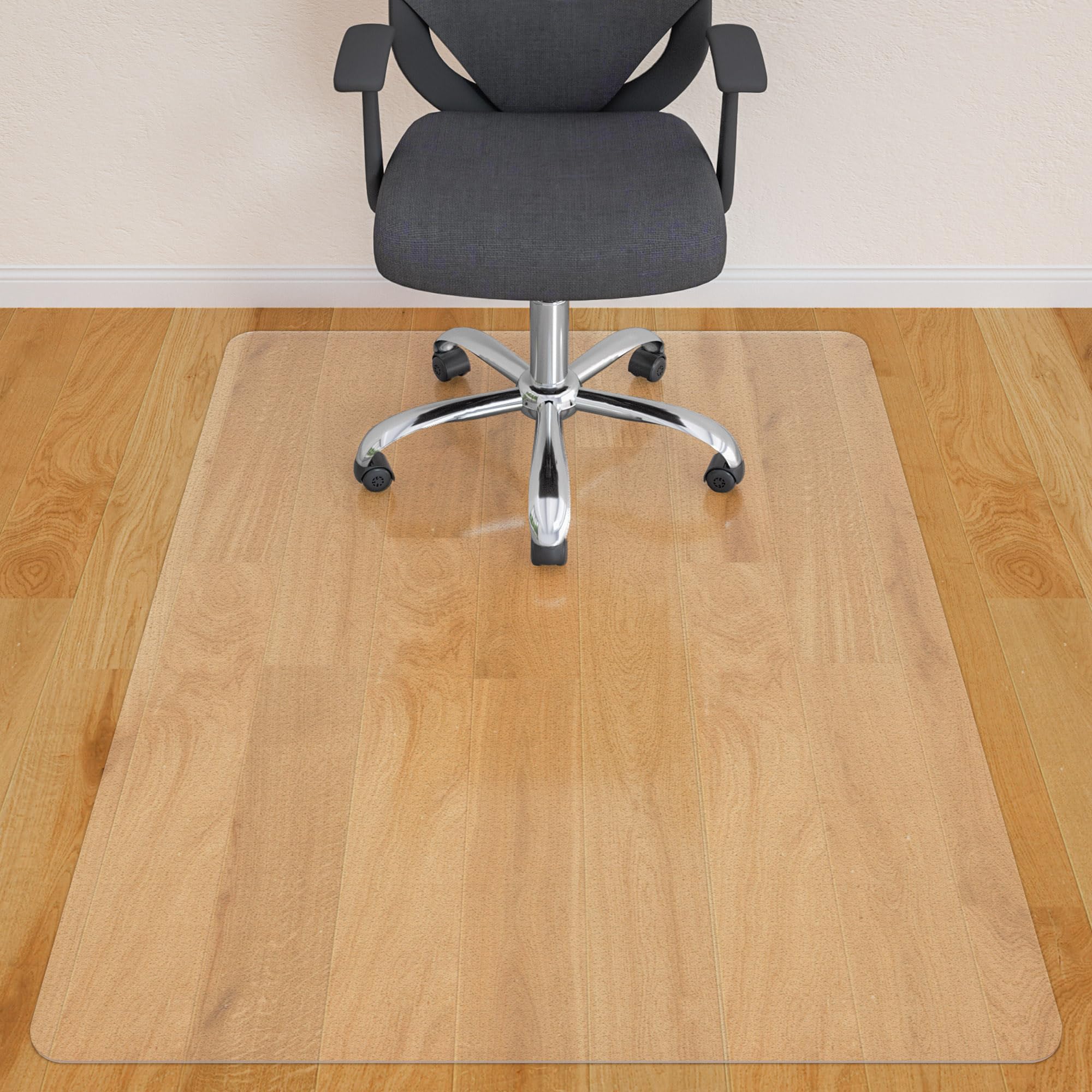 Homek Large Office Chair Mat For Hardwood Floor- 46' X 72' Clear Computer Desk Chair Mat For Hard Wood/Tile Floors, Easy Glide