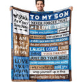 Gifts For Son, Blanket 60'X 50' Son Gifts From Mom Dad, To My Son Gifts Fleece Soft Throw Blankets, Birthday Wedding Graduatio