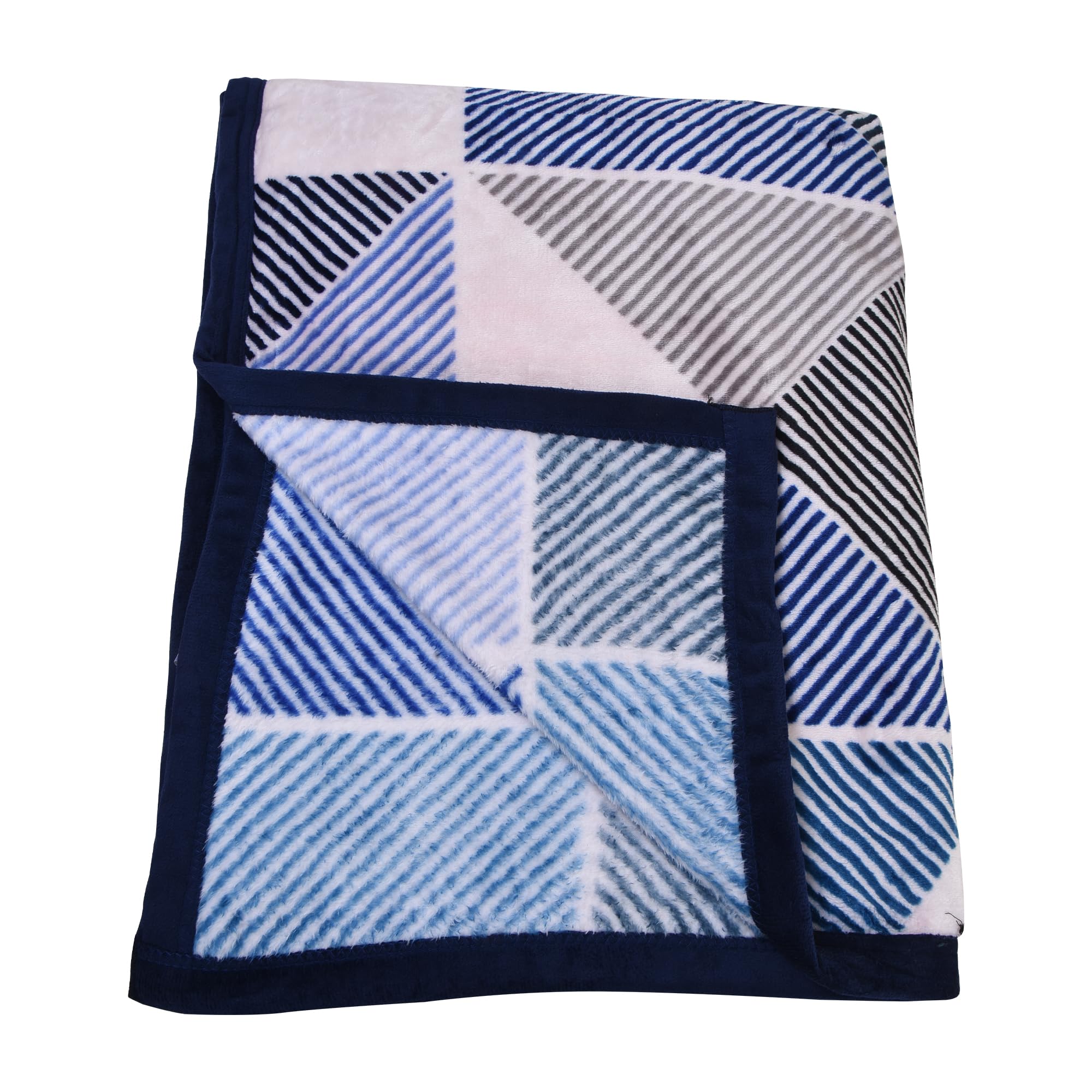 Ajanta Handloom House Flannel Single Blanket |Comforter For Ac/Mild Winter |Blue
