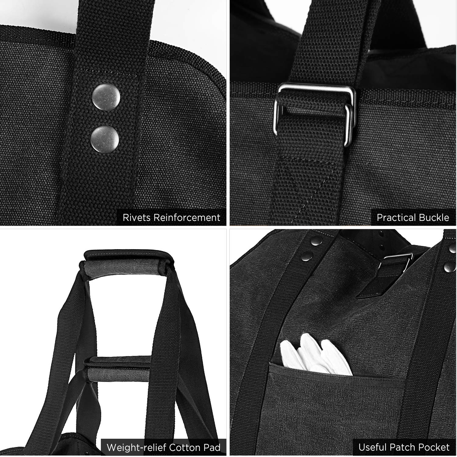 Bonthee Extra Large Waterproof Firewood Log Carrier Canvas Firewood Holder Indoor With Shoulder Strap And Top Handles Contained