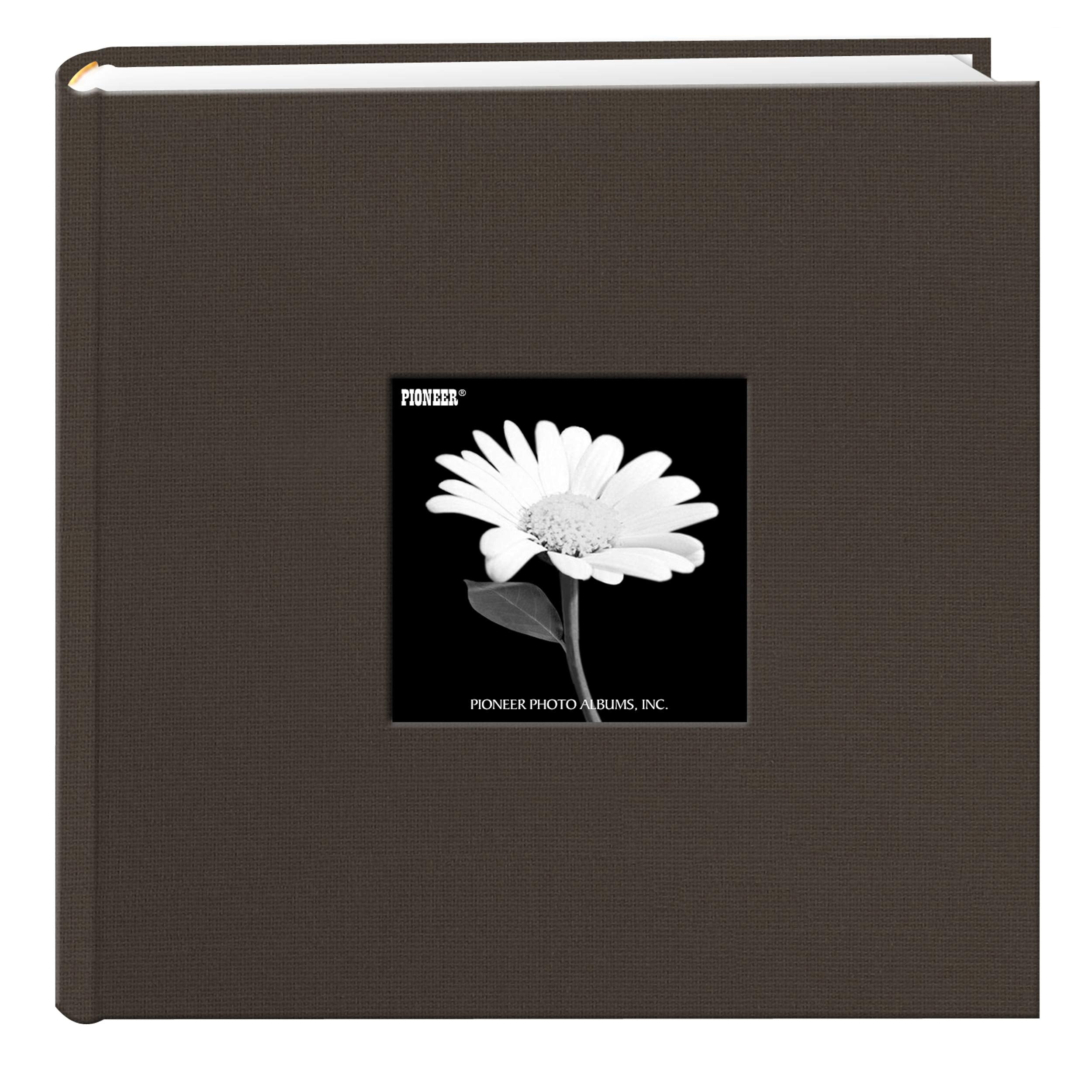 Fabric Frame Cover Photo Album 200 Pockets Hold 4x6 Photos, Warm Mocha