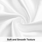 Ntbay Satin Body Pillowcase For Hair And Skin, Luxurious And Silky Pillow Case With Envelope Closure, 20X54 Inches, White