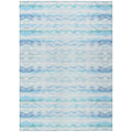 Addison Rugs Surfside ASR46 Blue 10' x 14' Indoor Outdoor Rug, Easy Clean, Machine Washable, Non Shedding, Bedroom, Living Room,