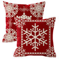 Niditw Set Of 2 Sister Birthday Gift Joy Peace Noel Beautiful Snowflakes Body Red Cotton Burlap Linen Throw Pillow Case Cushion