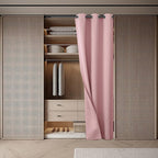 Bgment Pink Door Curtain 80 Inch Length For Doorway, Bedroom Closet Curtain, Privacy Thermal Insulated Blackout Grommet Room Divider For Room Separation, 1 Panel, 34 Inch Wide