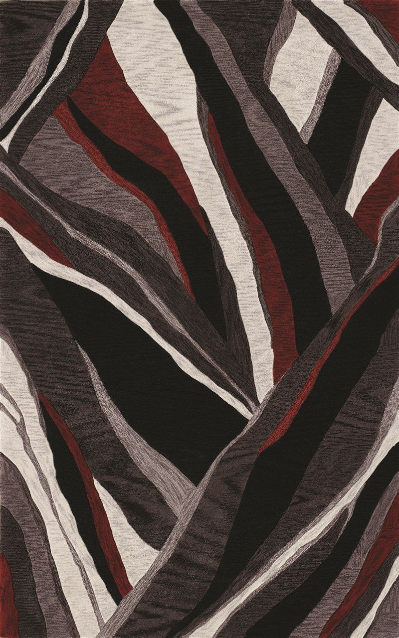 Dalyn Rugs Studio Area Rug, 9' x 13', Black, Charcoal, Grey, Off White, Red