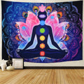 Maccyafst Seven Chakra Tapestry Yoga Meditation Wall Tapestry Colorful Mandala Tapestry Indian Hippie Chakra Tapestry Wall Hangi