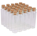 MaxMau 20ml Small Glass Bottles,Tiny Glass Vials,Jars with Cork Stoppers,Message Bottles,Wishing Bottle for Wedding Favors, Baby