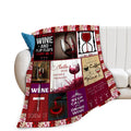 Red Wine Blanket Women Gifts Grapes Throw Blankets Plush Cozy Flannel Fleece Ultra Soft Fuzzy Party Blanket For Girls Men Boy Ki