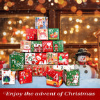 Onesing 24 Pcs Diy Christmas Advent Calendar Boxes For 2022, 24 Days Countdown Calendar Gift For Adults And Kids Christmas Cardb