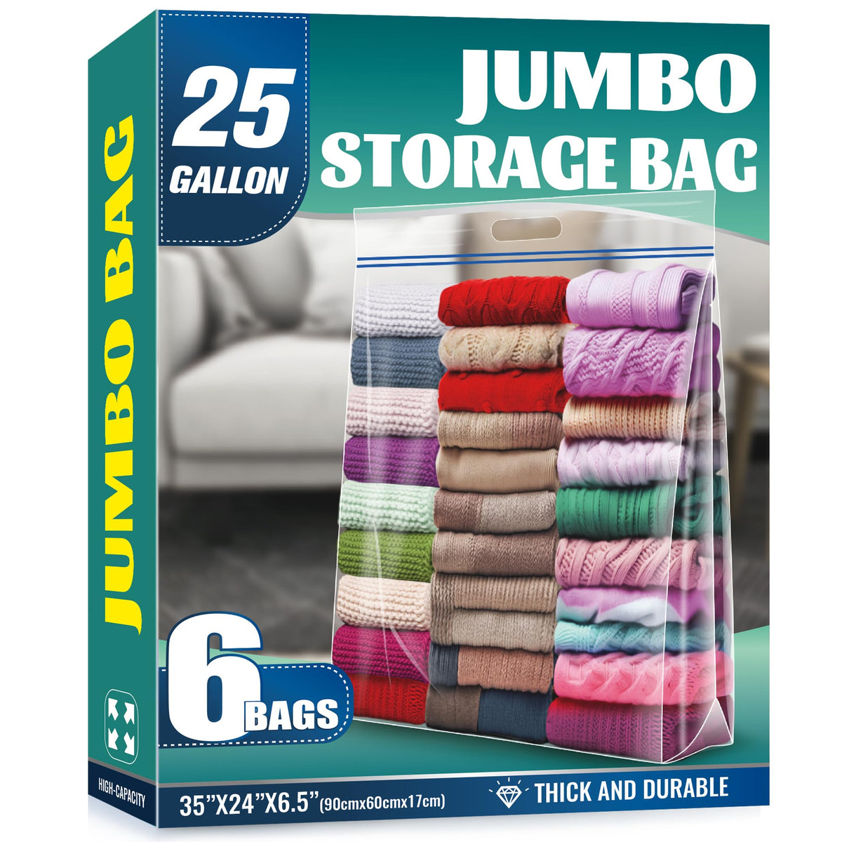 25 Gallon Jumbo Storage Bags