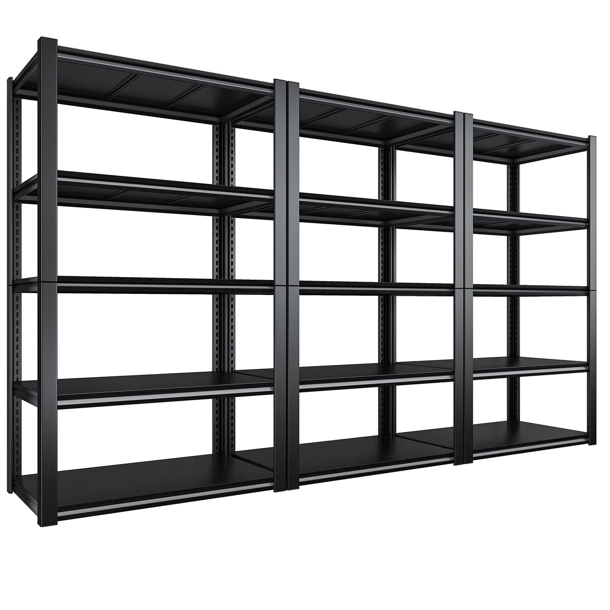 Raybee 5 Tier Heavy Duty Metal Shelves Storage Shelves, 2000Lbs Capacity, Industrial Style, 3 Pack, Garage, Kitchen, Living Room