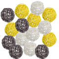 Pemalin 15pcs 2 Inch Wicker Rattan Balls for Vase Filler, House Ornament, Christmas Tree Garden Wedding Party Coffee Table Decor