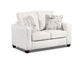 American Furniture Classics Relay Linen Loveseat with Two Throw Pillows Sofas, Soft Washed Cream Tweed